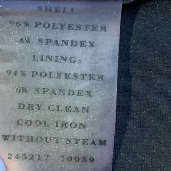 Ann Taylor Black Pencil Skirt Back Zipper Sz 6 B #36D - Picture 7 of 7